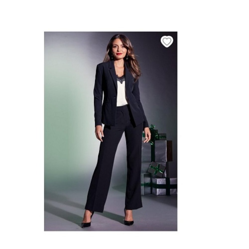 BOSTON PROPER crepe suit pants black size 14 - Picture 10 of 10